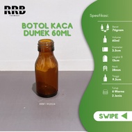 DUMEK BOTTLE 60ML AMBER GLASS BOTTLE 60ML PHARMACY BOTTLE 60 ML