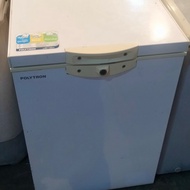 Chest Freezer Box POLYTRON 100 Liter, 120 Watt, SECOND SIAP PAKAI, Bdg