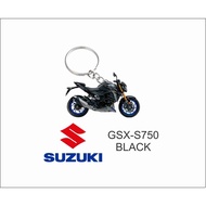 suzuki  GSX-S750 gsx s750 black keychain 2d