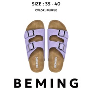 Bemingshoes005-Beming Suede Buckle Sandals – แตะหัวเข็มขัดหนังกลับ นุ่มเท้าสุดๆ 💫
