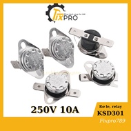 Thermal Relays, Relays KSD301 250V 10A Are Usually Closed From 70-190 Degrees