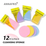 ANNAFRIS 12PCS/Set Cosmetic Puff Compressed Cleaning Sponge Facial Clean Washing Pad Remove Makeup S