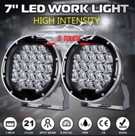 21SMD LED 105W โคมไฟขับรถทำงาน Spot Beam Light 10500LM ปรับกันน้ำ IP68 สำหรับรถจี๊ป SUV รถออฟโร้ด AT