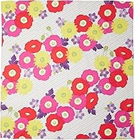 Musumi 21414-217 Furoshiki Furoshiki Approx. 27.6 inches (70 cm), Feathered Flower Stripe, Gray, Mad