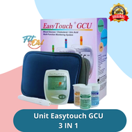 Alat Easy Touch GCU - Alat Tes Kadar Gula Darah, Asam Urat, Kolesterol / Easytouch