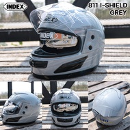 ถูกที่สุด! หมวกกันน็อค INDEX รุ่น 811 I-Shiled สีเทาด้าน/เทาแลมโบ สินค้าพร้อมส่ง!!!