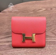 Hermes🌈Constance Wallet❤️齋普爾粉金扣❤️99新🌟Epsom皮🌟閑置🌟短銀包🌟constance🌟constancewallet🌟not constance to go🌟康康🌟