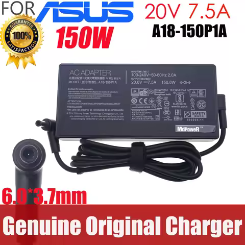 20V 7.5A 150W FOR Asus Laptop AC Adapter 6.0*3.7mm ADP-150CH B A18-150P1A Charger FX505 FX505D FX505