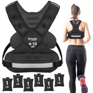 Aduro Sport Adjustable Weighted Vest Workout Equipment, 4-10lbs/11-20lbs/20-32lbs/26-46lbs Body Weig
