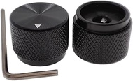 Szliyands 2 Pack Aluminum Rotary Electronic Control Potentiometer Knob,for 0.23'' Diameter Shaft, 0.
