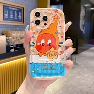 Funny Cartoon Star Mirror Stand Holder Cover Huawei Nova 14i 13 12i 11 10 7i Y91 Y90 Y73 Y70 5T P60 