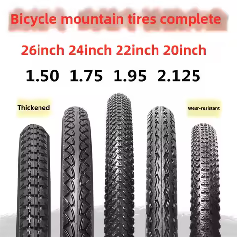 Thickened Bicycle Tire 20/22/24/26 Inch X1.50/1.75/1.95/2.125 Outer Tire 1 3/8 High Quality Cycling 