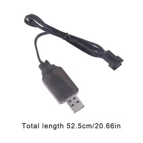 7.4V SM-4P Plug USB Charger for DE36W DE65 HM202 EC08 EC16 RC Car M416 Electric Gel Ball Blaster Bat