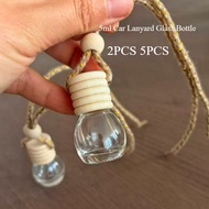 【5PCS】5ml Car Lanyard Glass Bottle Empty Perfume Aromatherapy Pendant Refillable Car Perfume Bottle
