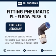 Pneumatic PL Elbow Fitting COMPLETE SIZE MPL Bent L Elbow Connector Push In Slip Lock Nipple Hose Co