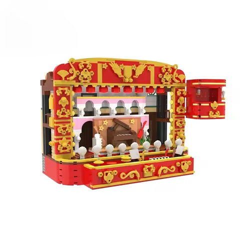 Muppets Theater Building Blocks Compatible with 71033 Puppet Set Show Stage with Character Ideal Fig