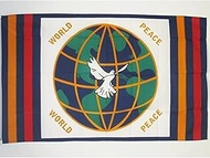 AZ FLAG Peace in The World Flag 3' x 5' - World Peace Flags 90 x 150 cm - Banner 3x5 ft