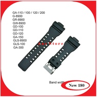 Tali Jam Tangan Casio GA-100 GA-110 GA-120 GA-300 Hitam Mengkilap