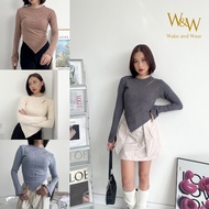Hanni Top by Wake and Wear | IT Premium Knit Top Aesthetics Korean Style Long Sleeve Body Fit Shirt