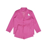 เบจ/ชมพู/เหลือง/ฟ้า SLYQ VALERIE BLAZER & SHORTS LINEN SET ชุดเซ็ทเสื้อเบลเซอร์คู่กางเกงขาสั้นผ้าลิน