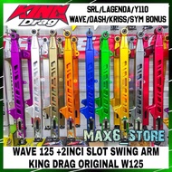 SRL115 FI WAVE 125 DASH 110 Y110 SYM BONUS KING DRAG SWING ARM 2INCH KD ARM DRAGSTER SLOT PURPLE 2 I