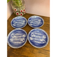 FS0401-Small Plate Fish Pattern Set Of 4 Size 4.5 Inches