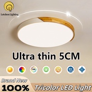 Modern LED Ceiling Light 12W/18W/24W Ultrathin Wooden Ceiling Lamp 3color Bedroom Ceiling Light