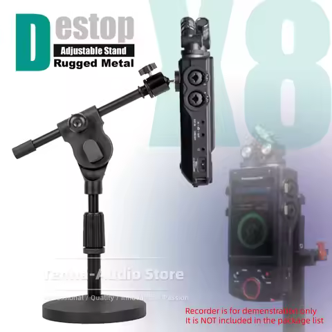 Adjustable Height Tabletop Desk Recording Mic Stand For TASCAM X8 X 8 Recorder Desktop Microphone Ta