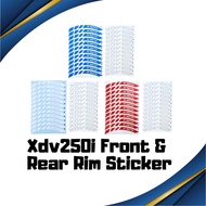 WMoto XDV250i Front Rear Rim Sticker Wheel Tire Tyre Stickers XDV 250i 250
