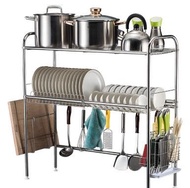 Dish rack sink drain rack 304 stainless steel kitchen drying dish rack dish sink storage shelf rack