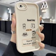 Case For iPhone 6 Plus 6s 7 8 SE 2020 X Xr Xs Max Cute Cat Phone Coffee Shockproof Round And Fat