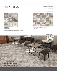 KERAMIK LANTAI 60X60 CM ROMAN GRANIT dMALAGA VINTAGE GRADE A