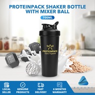 Proteinpack Shaker Bottle 700ml with Mixer Ball – Blender Bottle Protein Shake Cup for Gym & Fitness