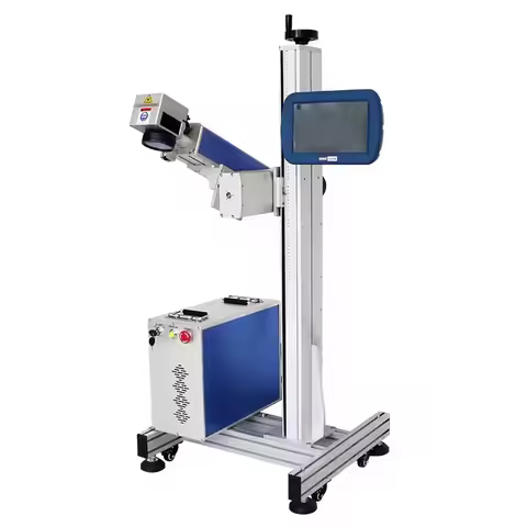 Laser Printer Industrial Online High Speed Laser Printing Machine Date Code Series Number Flying Las
