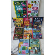 Usborne 100 things to know about planet earth food/ music/ human body/ space/ science history/ ocean