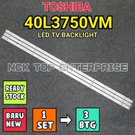 TOSHIBA 40L3750VM LED BACKLIGHT BARU / READY STOCK (40L3750)