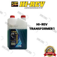 100% HI-REV TRANSFORMER 1 2T 1 LITRE MINYAK 2T LOW ASH HIREV HI REV