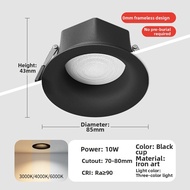Invisible Frameless Embedded LED Downlight Living Room Ceiling Lighting Anti-Glare Integrated Fixtur