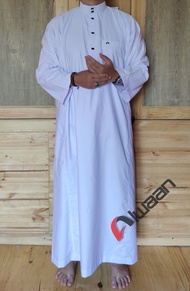 jubah muslim||gamis alwaan||baju muslim pria dewasa lengan panjang||gamis jubah polos||jubah putih