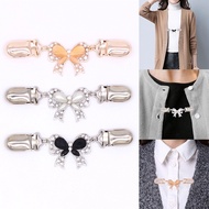 Sweater Cardigan Clip Duck-Mouth Flexible Beaded Pearl Pin Brooch Shawl Shirt Collar Buckles For Clothing Decoration