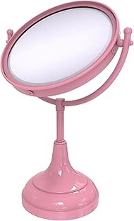 Allied Brass DM-2/5X-PNK 8 Inch Vanity Top Make-Up Mirror 5X Magnification, Pink