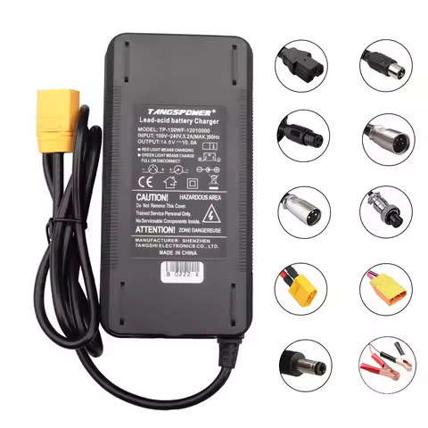 14.6V 10A Lithium iron Phosphate Battery Charger For 12.6V LiFePO4 Battery Pack Fast Charging With C