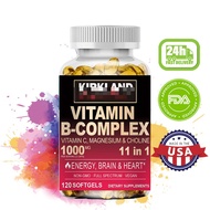 Vitamin B Complex Capsules 11 in 1, Supports Nervous System, Energy & Overall Wellness