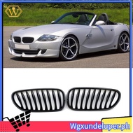 【W】E85 Grille, Front Replacement Kidney Grill for  Z Series Z4/E85 2003-2008(Gloss Black)