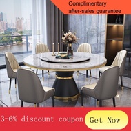 SG  Local spot Marble Dining-Table Large round Table Restaurant Turntable Modern Simple Small Apartment round High-End D