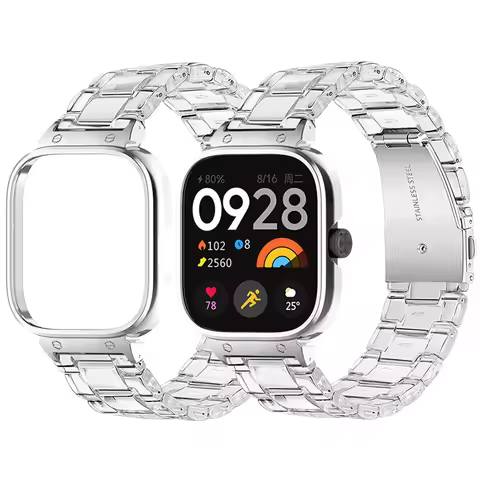 Strap Case Protector for Redmi Watch 4 Clear Resin Bracelet for redmi watch 4 Watchband Protective C