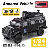 LEO 1:24 Saber-toothed Tiger Armored Vehicle โลหะอัลลอยด์ของเล่นรถรุ่น Diecast ยานพาหนะสําหรับเด็กผู