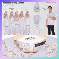 🌹 815 LIGHT BLUE Dhia Cotton Baju Raya Sedondon Couple Suami Istri Anak Family Kurung Moden Kedah Ri