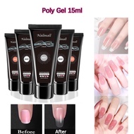 15ml Poly Soak Off Gel UV Acryl Gel Quick Building Finger Extension Nail Gel Camouflage UV LED Hard 
