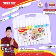 Greebel Acrylic Marker Greebel / Acrylic Marker 24 Colors / Greebel Acrylic Marker Single Head Gmas 
